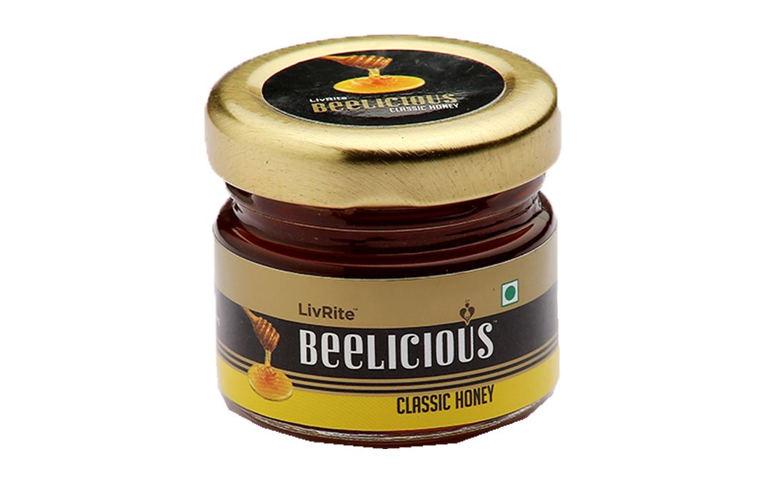 LivRite Beelicious Classic Honey    Glass Jar  30 grams